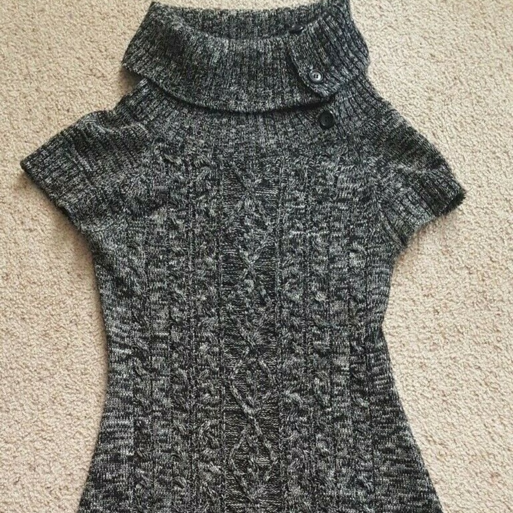 Calvin Klein XS Shrt Sleeve CowlNeck Sweater Dress